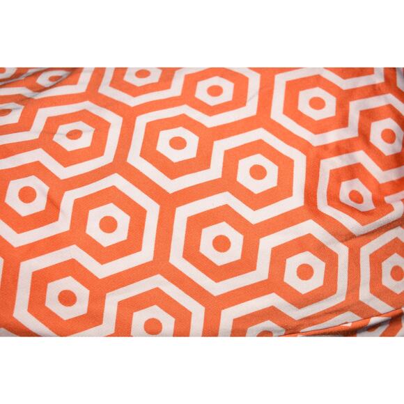 MUD PIE NEW $79 Leighton 3-Way Halter Maxi Dress Orange White Geometric Small - Picture 3 of 5